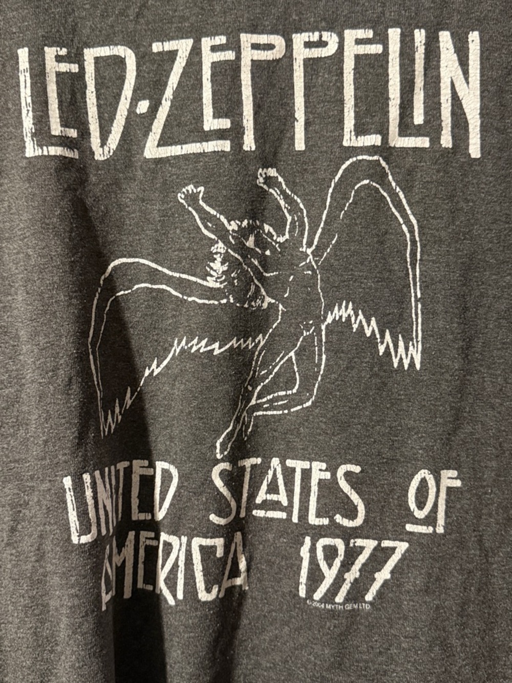 Led Zeppelin Charcoal Gray Short Sleeve Band Tee Medium - Picture 5 of 7